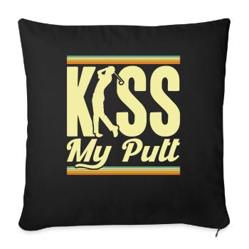 Golfing Golf Course Golf Play Gift - Sofa pillowcase 17,3'' x 17,3'' (45 x 45 cm) - black - Front