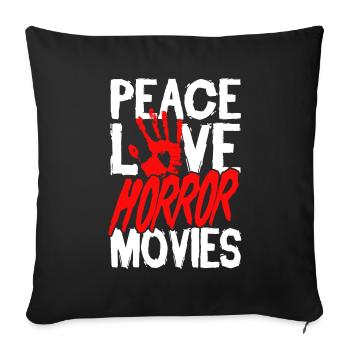 film d’horreur film d’horreur film d’horreur cadeau - Housse de coussin décorative 45 x 45 cm - noir - Devant