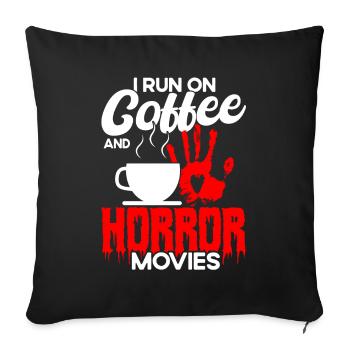 Film d’horreur Film d’horreur Film d’horreur Slasher Film Cadeau - Housse de coussin décorative 45 x 45 cm - noir - Devant