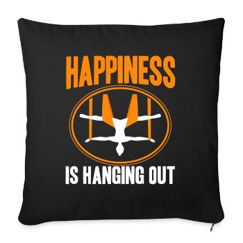Aerial Silk Aerial Yoga Workout Aerial Acrobats Gesc - Sofa pillowcase 17,3'' x 17,3'' (45 x 45 cm) - black - Front