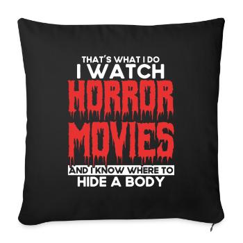 Horror Movie Slasher Movie Creepy Movies Gift - Sofa pillowcase 17,3'' x 17,3'' (45 x 45 cm) - black - Front