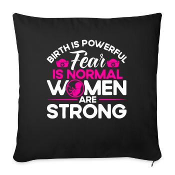 Midwife LD Work Obstetrician Gift - Sofa pillowcase 17,3'' x 17,3'' (45 x 45 cm) - black - Front