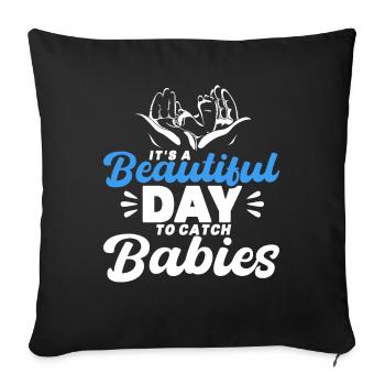 LD Work Obstetrician Obstetrician Gift - Sofa pillowcase 17,3'' x 17,3'' (45 x 45 cm) - black - Front
