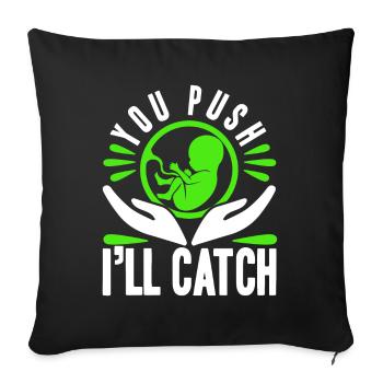 LD Work Obstetrician Obstetrician Gift - Sofa pillowcase 17,3'' x 17,3'' (45 x 45 cm) - black - Front