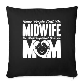 Midwife LD Work Obstetrician Gift - Sofa pillowcase 17,3'' x 17,3'' (45 x 45 cm) - black - Front