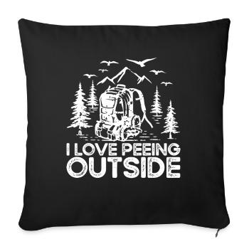 Hiking Backpacking Gift - Housse de coussin décorative 45 x 45 cm - noir - Devant