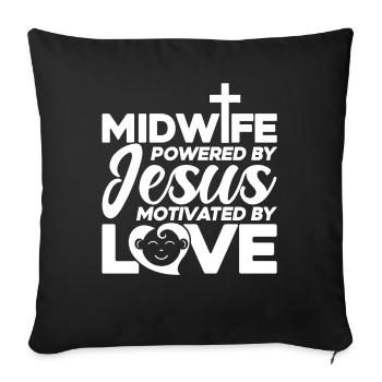 Obstetrician Midwife LD Work Gift - Sofa pillowcase 17,3'' x 17,3'' (45 x 45 cm) - black - Front