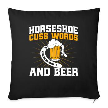 Horseshoe Throwing Horseshoe Throwing Horseshoe Throwing Game - Sofa pillowcase 17,3'' x 17,3'' (45 x 45 cm) - black - Front