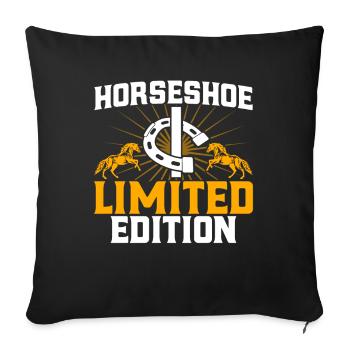 Horseshoe Throwing Horseshoe Throwing Game Horseshoe Throwing - Sofa pillowcase 17,3'' x 17,3'' (45 x 45 cm) - black - Front