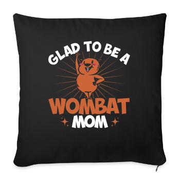 Wombat Wombats Australia Outback Gift - Sofa pillowcase 17,3'' x 17,3'' (45 x 45 cm) - black - Front