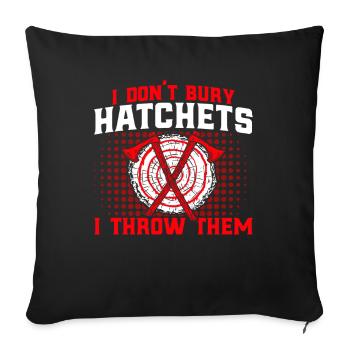 Axe Throwing Axe Throwing Competitions Axe Throwing Ges - Sofa pillowcase 17,3'' x 17,3'' (45 x 45 cm) - black - Front