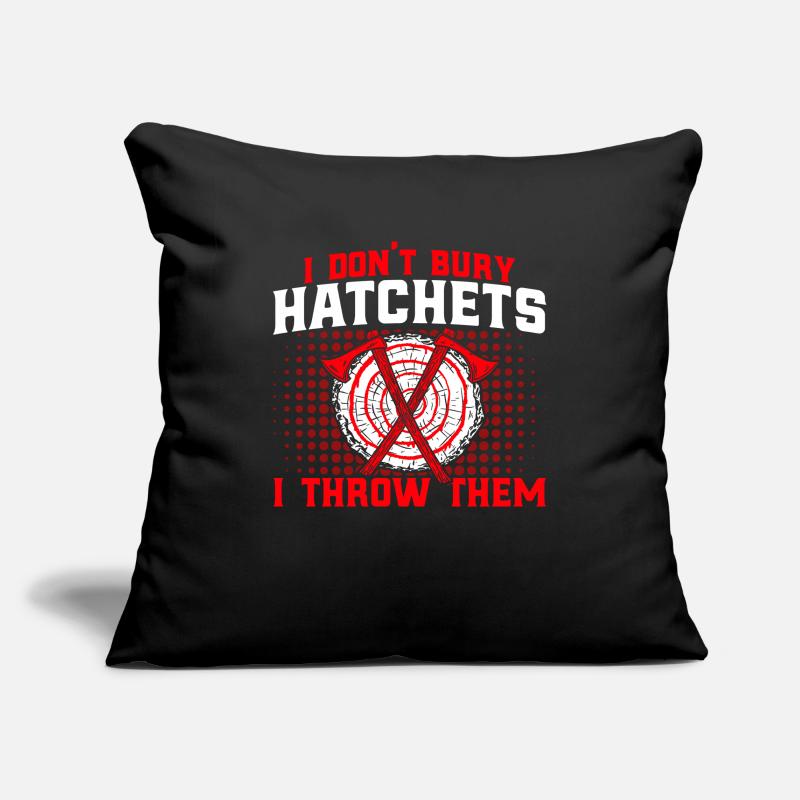Concours de lancer de hache Concours de lancer de hache Ges de lancer de hache Housse de coussin décorative 45 x 45 cm