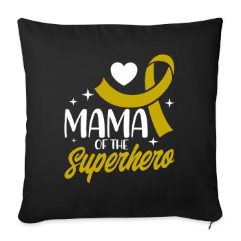 Yellow Ribbon Childhood Cancer Survivor v - Sofa pillowcase 17,3'' x 17,3'' (45 x 45 cm) - black - Front