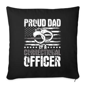 Correctional officer Handcuffs Prison guard - Sofa pillowcase 17,3'' x 17,3'' (45 x 45 cm) - black - Front