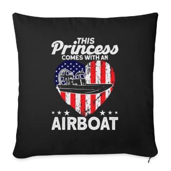 Hydravion à hydravion Capitaine de bateau Cadeau - Housse de coussin décorative 45 x 45 cm - noir - Devant