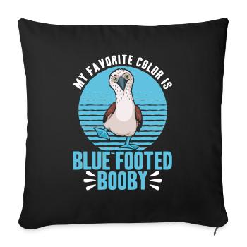 Blue-footed Gannet Seabird Gannet Gift - Sofa pillowcase 17,3'' x 17,3'' (45 x 45 cm) - black - Front