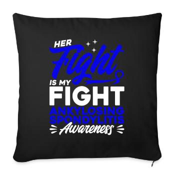 Spondylarthrite ankylosante Survie Spondylarthrite - Housse de coussin décorative 45 x 45 cm - noir - Devant