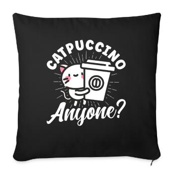 Chat Parents Chat Chat Maman Cadeau - Housse de coussin décorative 45 x 45 cm - noir - Devant