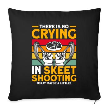 Tir Sports Tir au pigeon d’argile Club de tir Cadeau - Housse de coussin décorative 45 x 45 cm - noir - Devant