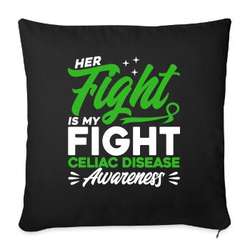 Celiac Disease Survivor Celiac Disease Support Coeliac - Sofa pillowcase 17,3'' x 17,3'' (45 x 45 cm) - black - Front
