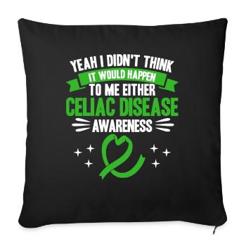 Celiac Fighter Celiac Disease Awareness Celiac Disease Practice - Sofa pillowcase 17,3'' x 17,3'' (45 x 45 cm) - black - Front