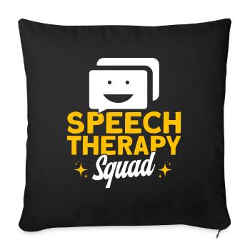 SLP Speech Therapist Therapy Assistant Gift - Sofa pillowcase 17,3'' x 17,3'' (45 x 45 cm) - black - Front
