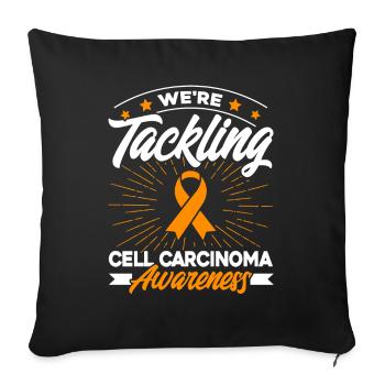 Orange Loop Cell Carcinoma Support Cell Carcinoma - Sofa pillowcase 17,3'' x 17,3'' (45 x 45 cm) - black - Front