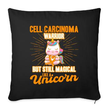 Cell Carcinoma Support Cell Carcinoma Consciousness - Sofa pillowcase 17,3'' x 17,3'' (45 x 45 cm) - black - Front