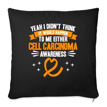 cell carcinoma fighter cell carcinoma consciousness cell - Sofa pillowcase 17,3'' x 17,3'' (45 x 45 cm) - black - Front