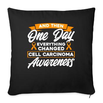 Cell Carcinoma Support Cell Carcinoma Fighter Ze - Sofa pillowcase 17,3'' x 17,3'' (45 x 45 cm) - black - Front
