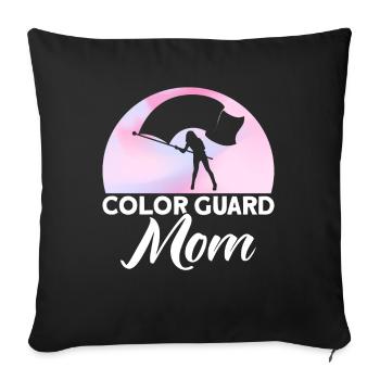 Color Guard Mom Flag Guard Gift - Sofa pillowcase 17,3'' x 17,3'' (45 x 45 cm) - black - Front
