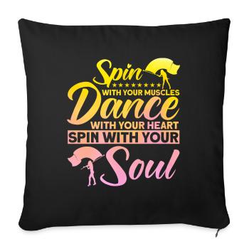 Dance With Your Heart Flag Guard Gift - Sofa pillowcase 17,3'' x 17,3'' (45 x 45 cm) - black - Front