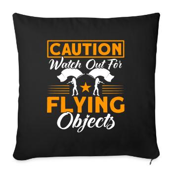 Beware of flying objects Flag guard G - Sofa pillowcase 17,3'' x 17,3'' (45 x 45 cm) - black - Front