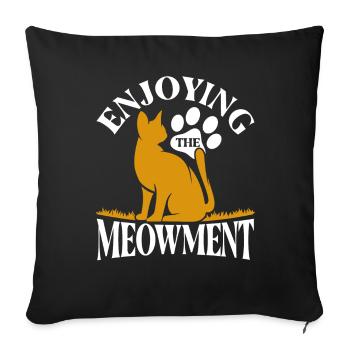 Chat Chat Parents Chats Dictons Cadeau - Housse de coussin décorative 45 x 45 cm - noir - Devant