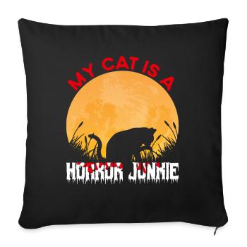 horror movie horror movie horror movie gift - Sofa pillowcase 17,3'' x 17,3'' (45 x 45 cm) - black - Front