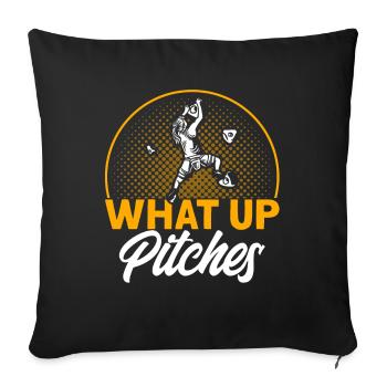 Was oben Pitches Felsklettern Geschenk - Sofakissenbezug 45 x 45 cm - Schwarz - Vorne