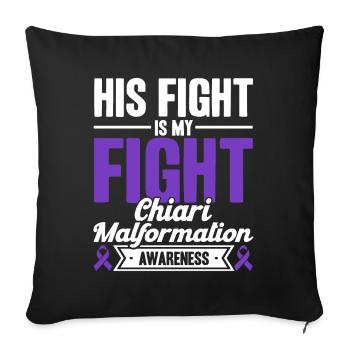 Chiari Malformation Awareness Chiari Malformatio - Housse de coussin décorative 45 x 45 cm - noir - Devant
