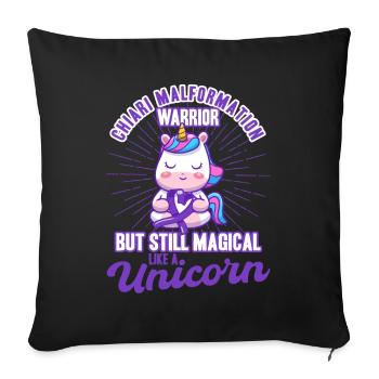 Chiari Malformation Support Chiari Painting Format - Housse de coussin décorative 45 x 45 cm - noir - Devant