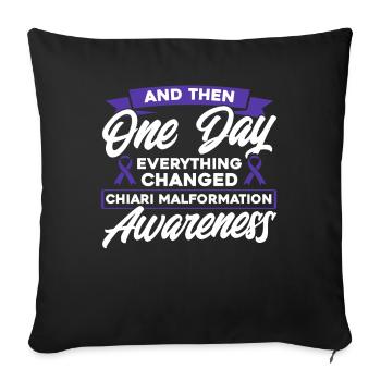 Chiari Malformation Support Chiari Painting Format - Housse de coussin décorative 45 x 45 cm - noir - Devant