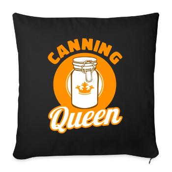 Canning Queen Einmachen Geschenk - Sofakissenbezug 45 x 45 cm - Schwarz - Vorne