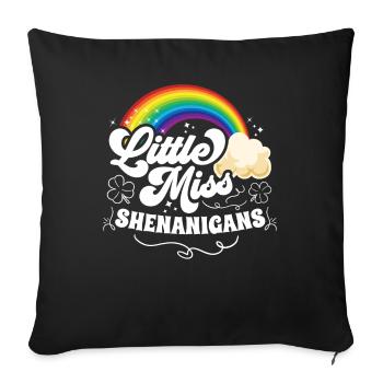 Petites manigances de la Saint-Patrick Femme - Housse de coussin décorative 45 x 45 cm - noir - Devant