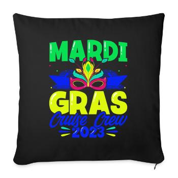 Mardi Gras Kreuzfahrt Crew 2023 Mardi Gras Geschen - Sofakissenbezug 45 x 45 cm - Schwarz - Vorne