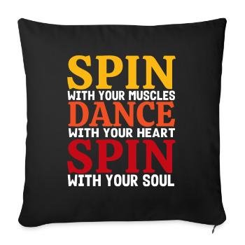 Dance with Your Heart Flag Guard Gift - Sofa pillowcase 17,3'' x 17,3'' (45 x 45 cm) - black - Front