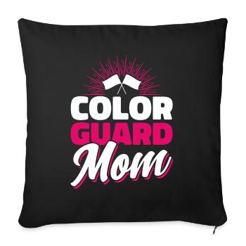 Color Guard Mom Flag Guard Gift - Sofa pillowcase 17,3'' x 17,3'' (45 x 45 cm) - black - Front