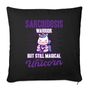 Sarcoïdose Soutien Sarcoïdose Sensibilisation Li - Housse de coussin décorative 45 x 45 cm - noir - Devant