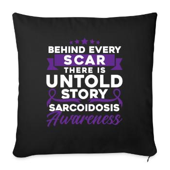 Sarcoïdose Combattant Sarcoïdose Survivant Sarkoïde - Housse de coussin décorative 45 x 45 cm - noir - Devant