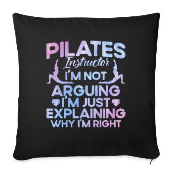 Le Pilates explique pourquoi j’ai raison cadeau - Housse de coussin décorative 45 x 45 cm - noir - Devant