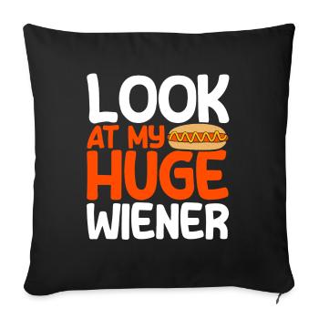 They made my huge sausage to Hot Dog - Sofa pillowcase 17,3'' x 17,3'' (45 x 45 cm) - black - Front