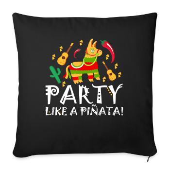 5 De Mayo Viva Mexico Cinco De Mayo Cadeau - Housse de coussin décorative 45 x 45 cm - noir - Devant
