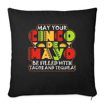Viva Mexico Cinco De Mayo Party 5 De Mayo Geschenk - Sofakissenbezug 45 x 45 cm - Schwarz - Vorne